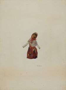 Hickory Nut Doll, c. 1938. Creator: Harry Grossen