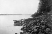 Hidatsa bull boat, c1908. Creator: Edward Sheriff Curtis