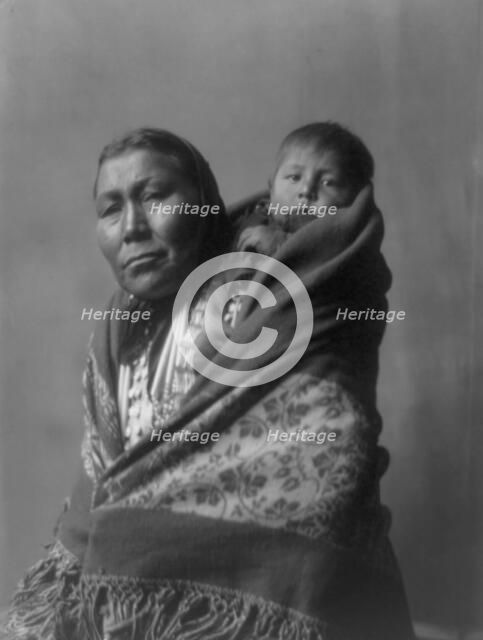 Hidatsa mother, c1908. Creator: Edward Sheriff Curtis.
