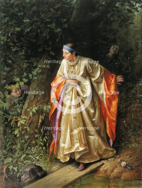 'Hide and Seek', 1893.  Artist: Sergei Gribkov