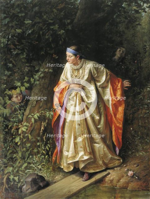 'Hide and Seek', 1893.  Artist: Sergei Gribkov