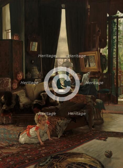 Hide and Seek, c. 1877. Creator: James Tissot.