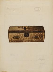 Hide Covered Trunk, c. 1937. Creator: Samuel O. Klein