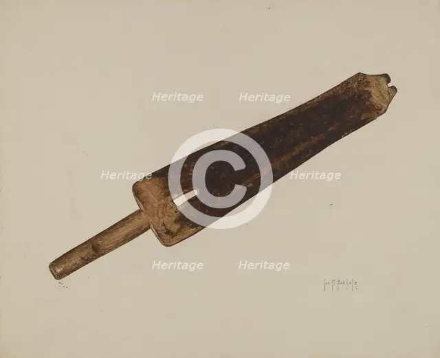 Hide Stretcher, c. 1938. Creator: George Bobholz.