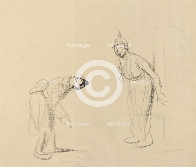 Hiding the "louis" [verso], c. 1914/1919. Creator: Jean Louis Forain.