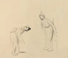 Hiding the "louis" [verso], c. 1914/1919. Creator: Jean Louis Forain