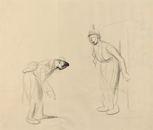 Hiding the "louis" [verso], c. 1914/1919. Creator: Jean Louis Forain
