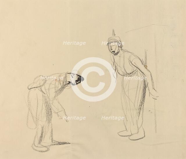 Hiding the "louis" [verso], c. 1914/1919. Creator: Jean Louis Forain.