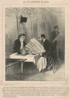 Hier dans la rue Saint-Honoré ... unviellard, 19th century. Creator: Honore Daumier
