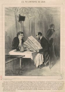Hier dans la rue Saint-Honoré ... unviellard, 19th century. Creator: Honore Daumier