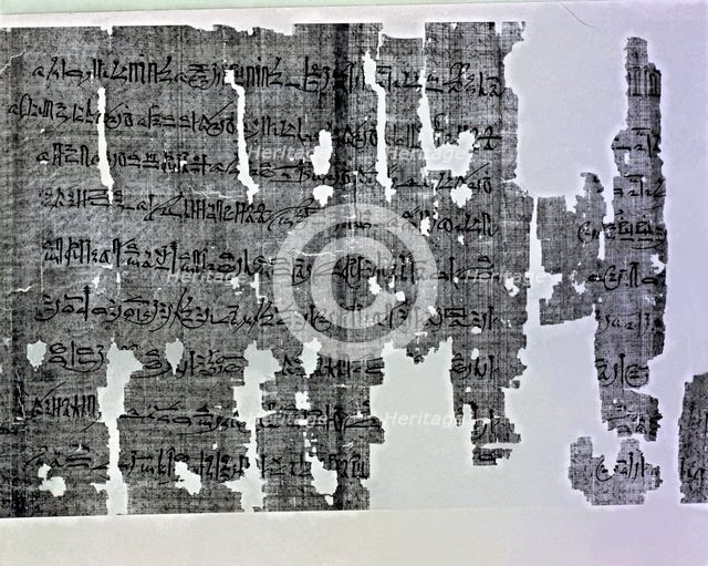 Hieratic writing. Judiciary Act of the trial against the conspirator who murdered Remesia 3rd.