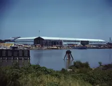 Higgins Industries, Inc., New Orleans, La., makes torpedo boats and other boats for the Navy, 1942. Creator: Howard Hollem
