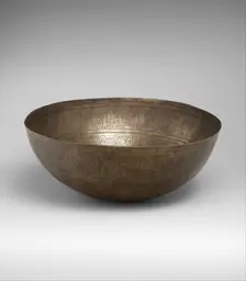High-Tin Bronze Bowl, Afghanistan, 11th century. Creator: Abu Nasr al-Naqqash