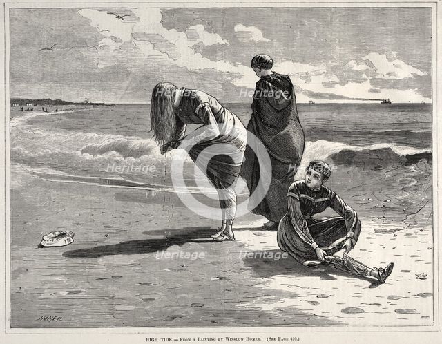 High Tide, 1870. Creator: Winslow Homer (American, 1836-1910).