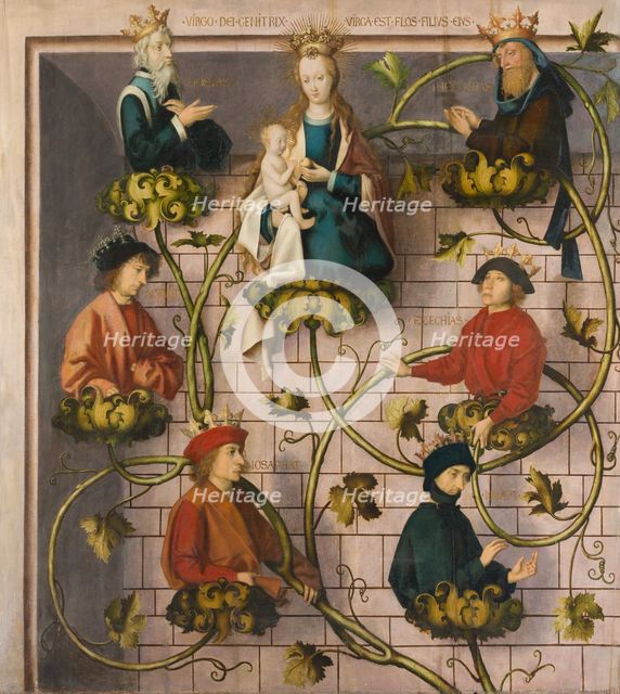 High Altar of the Dominican Church in Frankfurt:
Tree of Jesse, 1501. Creators: Hans Holbein the Elder, Jesus Christ.