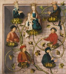 High Altar of the Dominican Church in Frankfurt:
Tree of Jesse, 1501. Creators: Hans Holbein the Elder, Jesus Christ