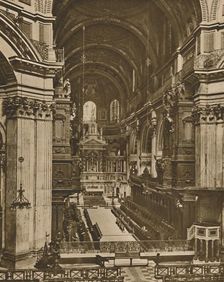 High Altar of St. Paul's Seen Down The Long Vista of the Choir c1935. Creator: Unknown