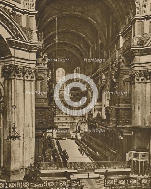 'High Altar of St. Paul's Seen Down The Long Vista of the Choir', c1935. Creator: Unknown.