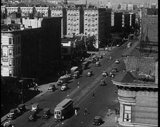 High Angle View of the Streets of New York City, 1930s. Creator: British Pathe Ltd