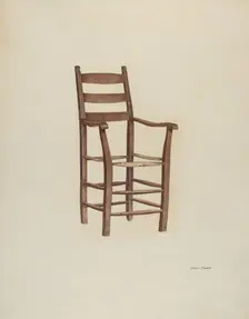 High Armchair, c. 1940. Creator: Virgil A. Liberto