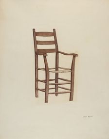 High Armchair, c. 1940. Creator: Virgil A. Liberto