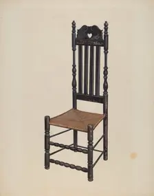 High Back Chair, c. 1937. Creators: James M. Lawson, Gordon Saltar