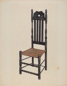High Back Chair, c. 1937. Creators: James M. Lawson, Gordon Saltar