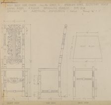 High-Back Side Chair, 1935/1942. Creator: Arthur Johnson