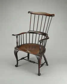 High-Back Windsor Chair, c. 1760. Creator: Unknown
