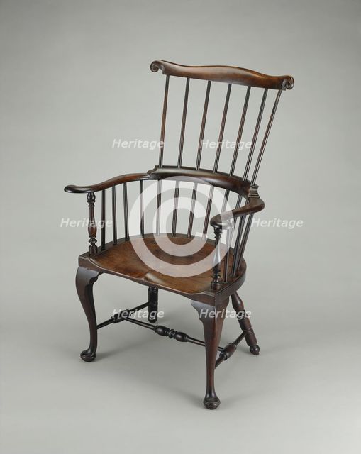 High-Back Windsor Chair, c. 1760. Creator: Unknown.