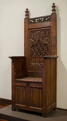 High-Backed Chair, French, 15th-16th century. Creator: Unknown
