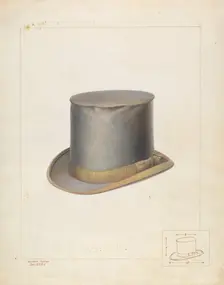 High Beaver Hat, c. 1937. Creator: Gordon Saltar