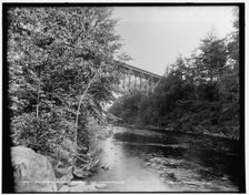 High Bridge, Brodhead's Creek near Spragueville, Pa., between 1890 and 1901. Creator: Unknown