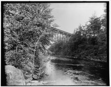 High Bridge, Brodhead's Creek near Spragueville, Pa., between 1890 and 1901. Creator: Unknown