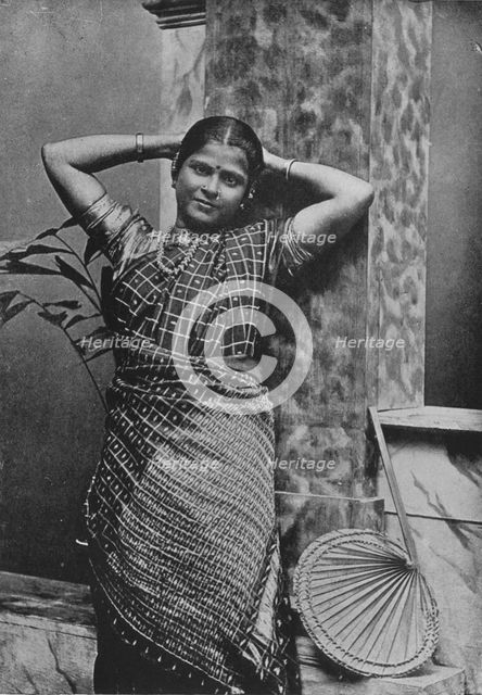 'High Caste Tamil Lady', c1890, (1910). Artist: Alfred William Amandus Plate.