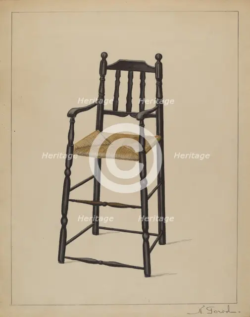 High Chair, 1936. Creator: Nicholas Gorid.