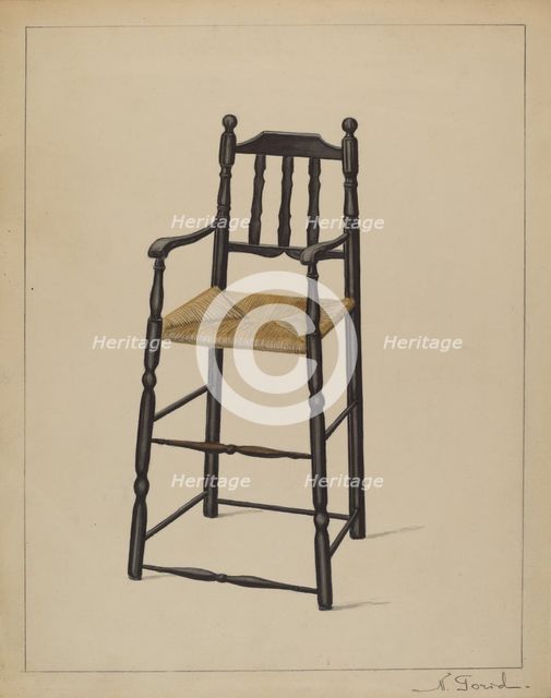 High Chair, 1936. Creator: Nicholas Gorid.