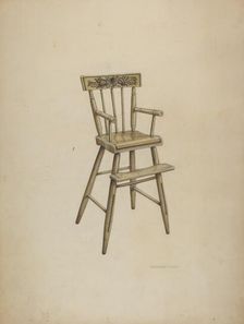 High Chair, c. 1939. Creator: Raymond Chard