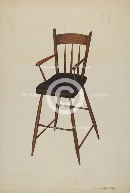 High Chair (for infants), c. 1938. Creator: Frank Gutting.