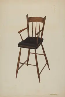 High Chair (for infants), c. 1938. Creator: Frank Gutting