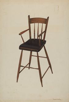 High Chair (for infants), c. 1938. Creator: Frank Gutting