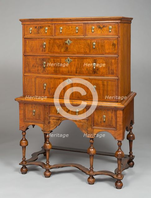 High Chest of Drawers, 1700/30. Creator: Unknown.