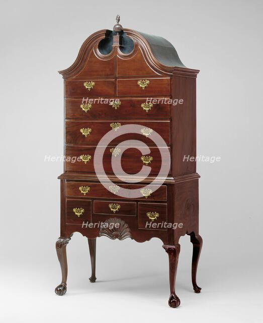High Chest of Drawers, 1755/85. Creator: John Goddard.