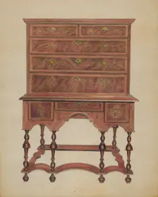 High Chest of Drawers, c. 1936. Creator: Carl Weiss