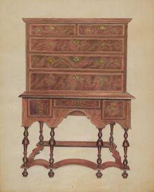 High Chest of Drawers, c. 1936. Creator: Carl Weiss