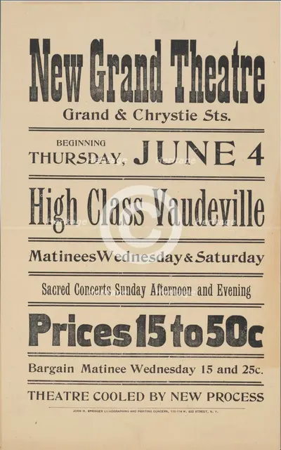 High class vaudeville, c1900 - 1919 (?). Creator: Adler's Grand Theatre.