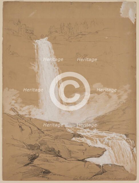 High Falls, Catskill Mountains, August 22nd, 1856, 1856. Creator: John William Casilear.