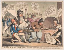 High Fun for John Bull, or the Republicans Put to their Last Shift, November ..., November 12, 1798. Creator: Thomas Rowlandson