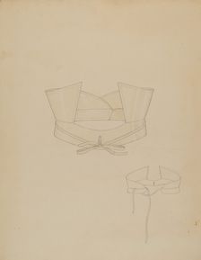 High Linen Collar, c. 1936. Creator: Henry De Wolfe