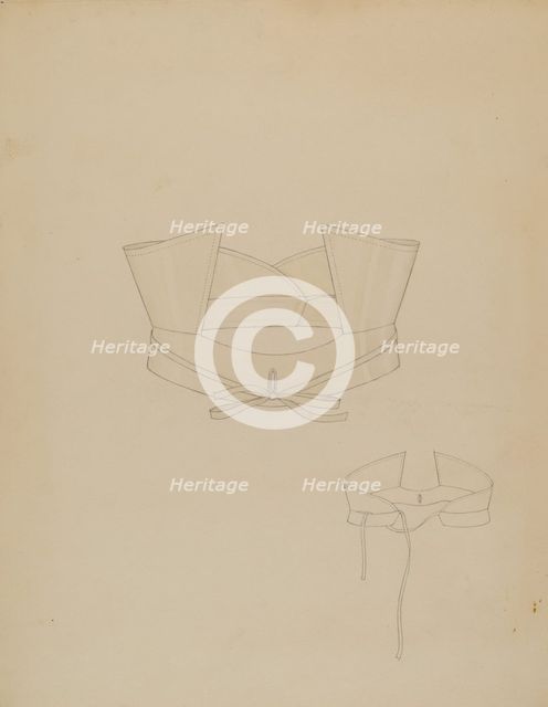 High Linen Collar, c. 1936. Creator: Henry De Wolfe.